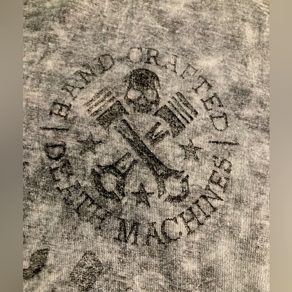 SOLD! Reversible Affliction Men’s American Customs Graphic TEE size Medium - Picture 3 of 7